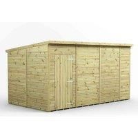 14x8 Power Premium Pent Windowless Garden Shed