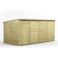 16x8 Power Premium Pent Windowless Garden Shed
