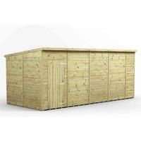 18x8 Power Premium Pent Windowless Garden Shed