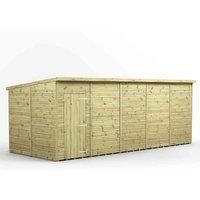 20x8 Power Premium Pent Windowless Garden Shed
