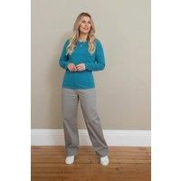 Evershot Wide Leg Twill Trousers Grey