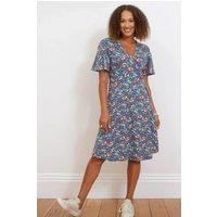 Highcliffe Jersey Wrap Dress Flower Patch