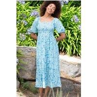 Winfrith Organic Cotton Cambric Dress Floralia