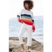 Newton Organic Cotton Cropped Straight Leg Jeans Ivory