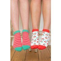 Kite Women's Cherry Friends Organic Cotton Trainer Socks | Size: 4-7
