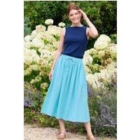 Mudeford Organic Cotton Muslin Skirt Lagoon