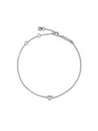 Ted Baker Halle Mini Crystal Heart Adjustable Bracelet for Women (Silver/Crystal)