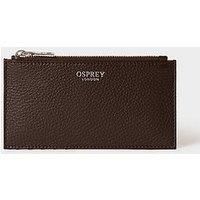Osprey London The Core Small Leather Card Pouch - Brown