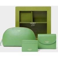 OSPREY LONDON Women's The Tilly Leather Weekend Gift Set in Bright Green