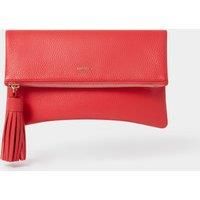 OSPREY LONDON Women's The Bexley Leather Clutch Bag in Red