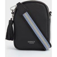 OSPREY LONDON Women's The Stella Leather Phone Bag in Black