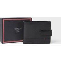 OSPREY LONDON Men's The London Leather Coin Wallet in Black
