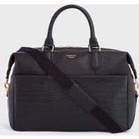 OSPREY LONDON The Kellie Leather Weekender - Black Leather