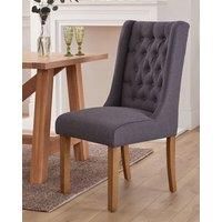 Cannes Button Back Kitchen Furniture Dining Room Chair - Charcoal
