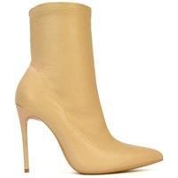 'Felix' Pointed Toe Stretchy Sock Ankle Boots With Stiletto Heel