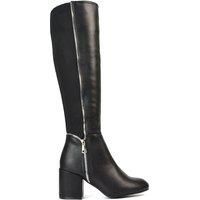 Womens Over Knee Boots Ladies Block Low Heel Stretch Shoe Boot Size 3-8