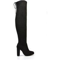 Womens Thigh High Boots Ladies Stretch Calf Above Knee Drawstring Shoes Size 3-8