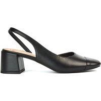 'Karis' Slingback Block Heel Court Shoes With Square Toe