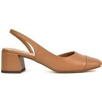 'Karis' Slingback Block Heel Court Shoes With Square Toe