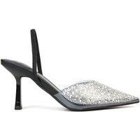 'Kadie' Perspex Jewel Pointed Toe Court Shoe Sandals With Slingback