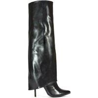 'Shauna' Knee High Fold Over Boots With Stiletto High Heel