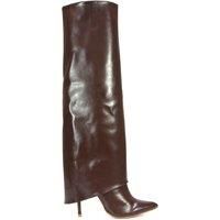 'Shauna' Knee High Fold Over Boots With Stiletto High Heel