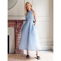 Vivere Pippa Occasion Bow Back Dress - Light Blue