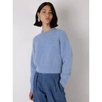 Vi.Ve.Re Gael Alpaca Textured Jumper - Light Blue