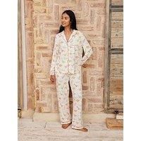 Chelsea Peers Dinosaur Print Long Pyjama Set