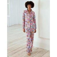 Chelsea Peers Long Button Up Set - Desserts Print