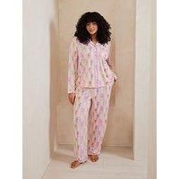 Chelsea Peers Seahorse Stripe Print Long Pyjama Set