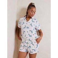 Chelsea Peers Dolphin Print Short Pyjama Set Colour : Multi, Size : 16