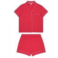 Chelsea Peers Short Button Up Pyjama Set - Bright Pink