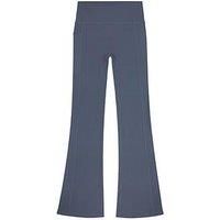 Chelsea Peers Ribbed Flared Leggings - Dark Grey