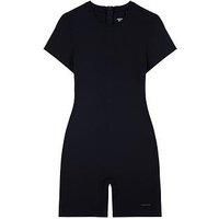 Chelsea Peers Short Unitard In Butter Fabric - Plain Black