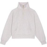 Chelsea Peers Luxecomfort Scuba Half-Zip Sweatshirt - Beige Marl