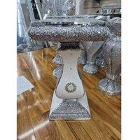 DEENZ Style End Table Style 59 Large 40X60Cm Crushed Diamond Crystal Sparkly Silver White Home Décor Badroom Living Room