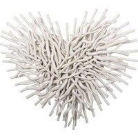 DEENZ Driftwood Effect Heart White 3D Effect Lovely Artwork Wall Hanging Art Home Décor Badroom Living Room