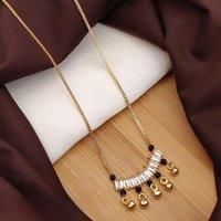 Indian Nazarian Gold Mangalsutra Stone Necklace