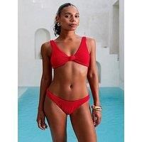 Moda Minx Scrunch Fixed Brazilian Bottom - Red