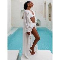 Moda Minx Maxi Kimono - White