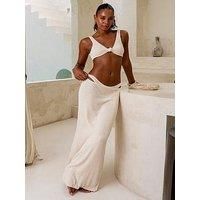 Moda Minx Scrunch Maxi Skirt In Coconut - Brown