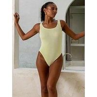 Moda Minx Scrunch Scoop Swimsuit - Lemon