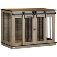 PawHut Dog Crate Furniture for Large Dogs, Double Dog Cage for Small Dogs