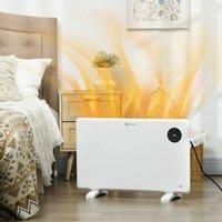 Electric Heater with Adjustable Thermostat, Freestanding or Wall Mounted
