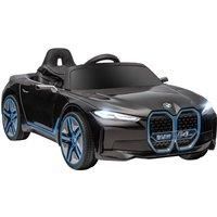 HOMCOM BMW i4 Licensed 12V Kids Electric Ride-On Car with Remote Control, Portable Battery, Music, Horn, Lights, MP3 Slot, Suspension Wheels, for Ages 3-6 Years - Black