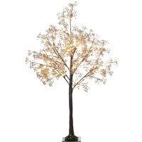 HOMCOM 4ft Artificial Gypsophila Blossom Tree Light with 72 Warm White LED Light, Baby Breath Flowers for Home Party Wedding, Indoor and Outdoor Use