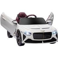 HOMCOM Bentley Bacalar Licensed 12V Kids Electric Ride on Car w/ Remote Control, Powered Electric Car w/ Portable Battery, for Kids Aged 3-5, White