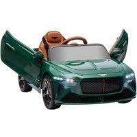 HOMCOM Bentley Bacalar Licensed 12V Kids Electric Ride on Car w/ Remote Control, Powered Electric Car w/ Portable Battery, for Kids Aged 3-5, Green