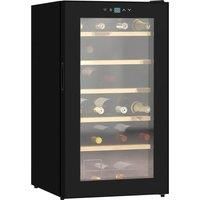 HOMCOM 24 Bottles Freestanding Wine Fridge with Glass Door, 65 Litres Single Zone Wine Cooler Fridge with Digital Touch Screen Controls and LED Light, Black